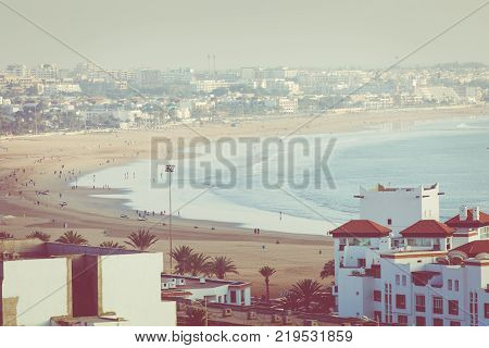 Agadir Aerial Panoramic View From The Agadir Kasbah (agadir Fortress) In Morocco