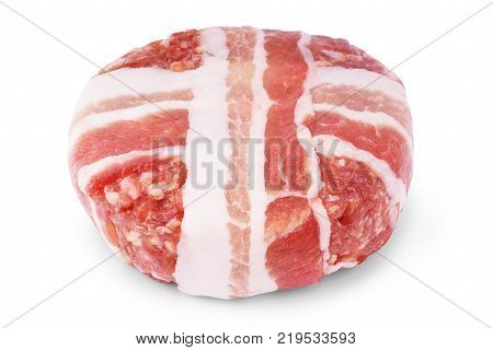 Grilled meat rolls wrapped in strips of bacon