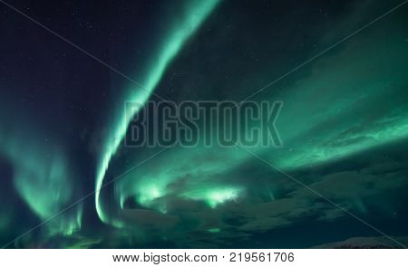 Aurora Borealis in North Norway - Tromso City - Tonsvik