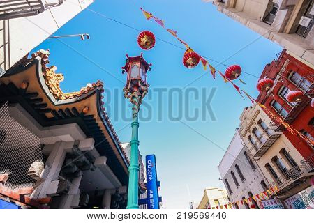 SAN FRANCISCO CA USA - SEPT 22 2010: Office of Citibank bank in China Town district in San Francisco on Sept 22 2010.