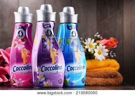 Bottles Of Liquid Coccolino Fabric Softener