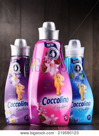 Bottles Of Liquid Coccolino Fabric Softener