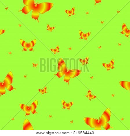 Abstract seamless wallpaper pattern butterflies. A vector.