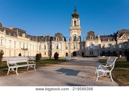 The Festetics baroque castle in Keszthely city near to Lake Balaton and Heviz in Hungary
