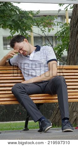 Unhappy Unshaven Italian Person
