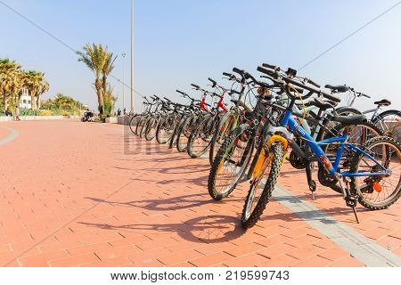 Street In A Summer Day In Agadir City. North Africa