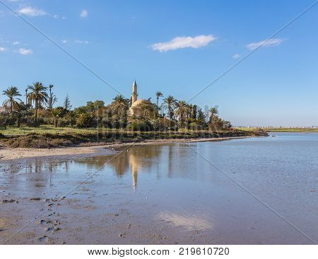 Hala Sultan Tekke or Mosque of Umm Haram is a Muslim shrine on the west bank of Larnaca Salt Lake in Cyprus.