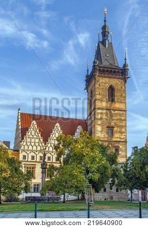 Construction of the New Town Hall started in 1348 Prague Czech republic
