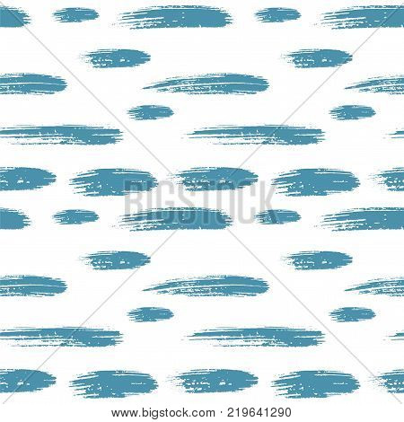 Vector seamless pattern. Abstract background with hand drawn brush strokes. Ink painted hand made texture