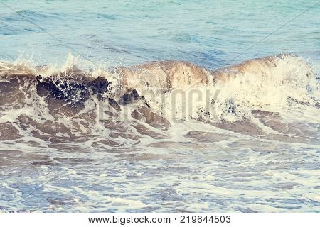 Tropical Hurricane Waves Of The Sea Of The Dominican Republic