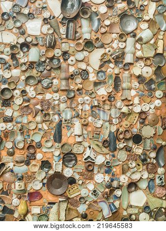 earthware wall, pattern art wall background concept