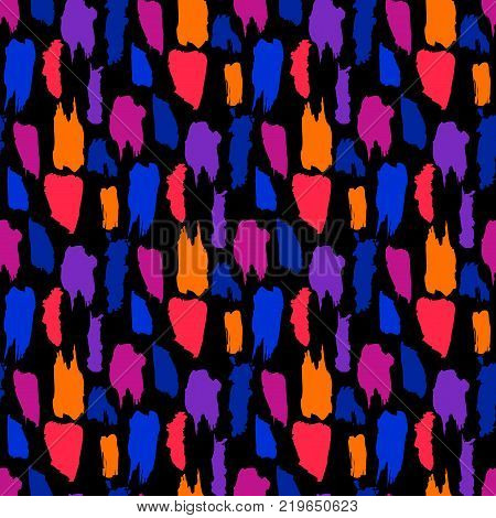 Dot seamless pattern with neon color. Dynamic pattern with bubbles
