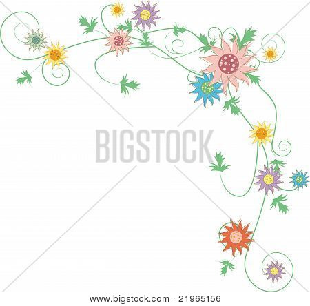 Fantasy trädgård bakgrund-Dahlia blommor