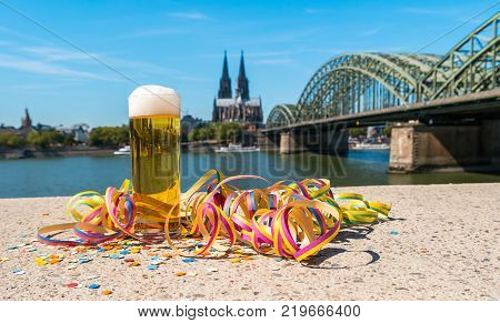 The Deutzer Rhine Boulevard In Cologne At Summer