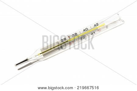 thermometer with temperature of 36.6 in which health is normal