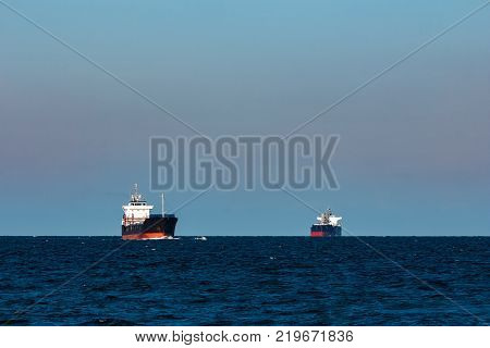 Black Cargo Ship