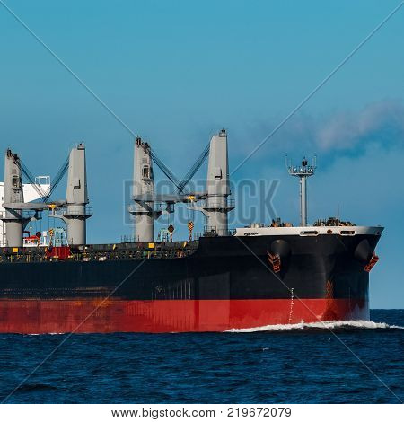 Black Cargo Ship