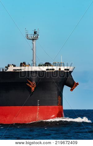 Black Cargo Ship