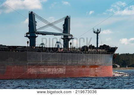 Black Cargo Ship