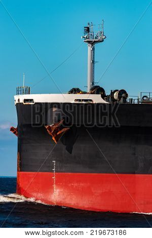 Black Cargo Ship