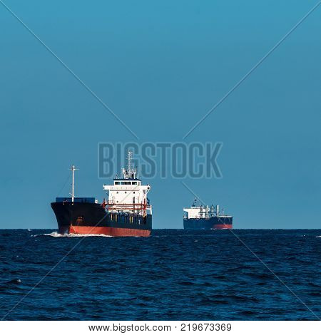 Black Cargo Ship