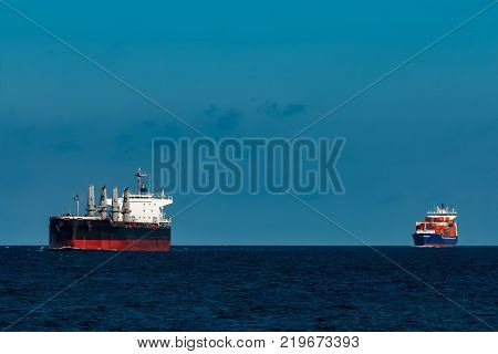 Black Cargo Ship