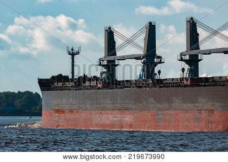 Black Cargo Ship