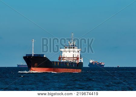 Black Cargo Ship