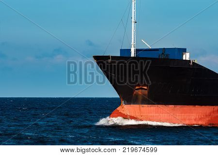 Black Cargo Ship