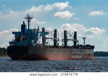 Black Cargo Ship