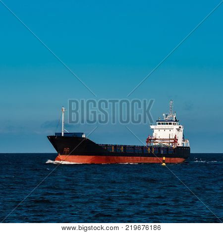 Black Cargo Ship