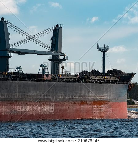 Black Cargo Ship