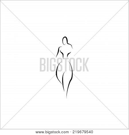 woman line illustration shape outline silhouette icon