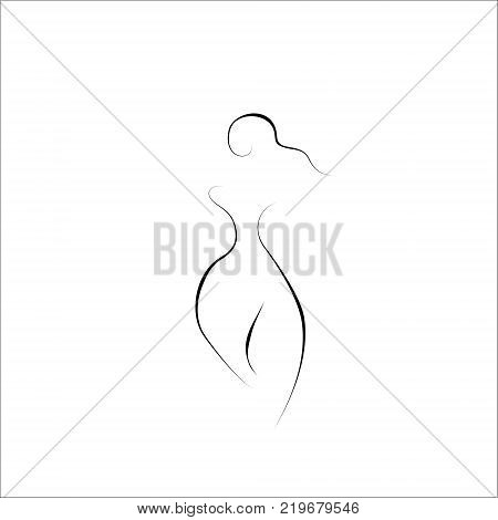 woman line illustration shape outline silhouette icon