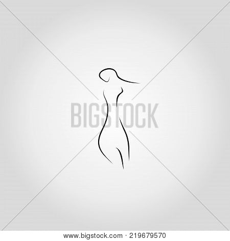 woman line illustration shape outline silhouette icon