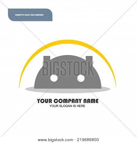 Creative logo design of robot concept for company , software , application , and web icon with EPS 10 format