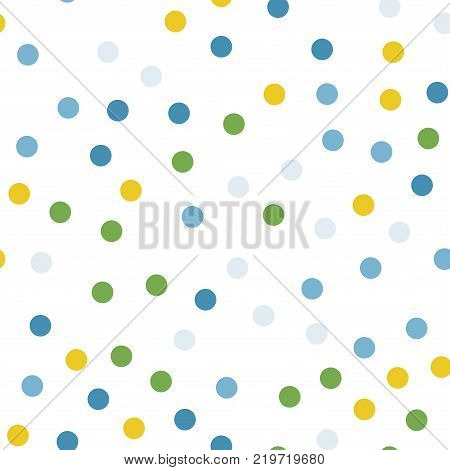 Teal Splashes Pattern. Watercolor Abstract Seamless Pattern. Background With Scattered Teal Splashes