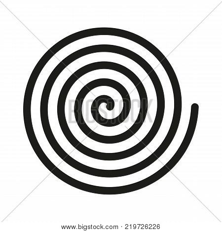 Spiral icon. Helix and scroll, gyre, curl, loop symbol. Flat design. Stock - Vector illustration