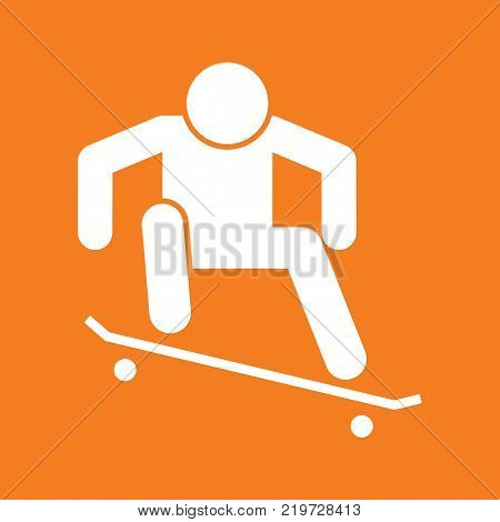 Skateboard Ollie Sport Figure Symbol Vector Illustration Graphic Design