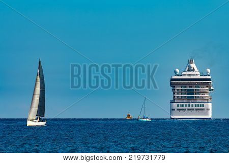 Luxury Cruise Liner In Travel
