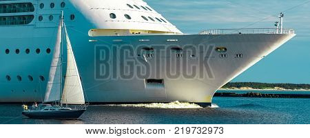 Luxury Cruise Liner In Travel