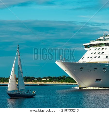 Luxury Cruise Liner In Travel
