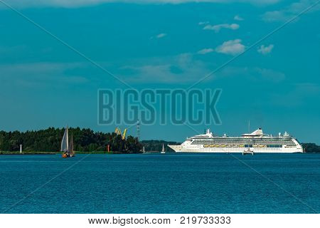 Luxury Cruise Liner In Travel