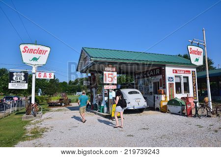 Gay Parita Sinclair Gas Station On Route 66.