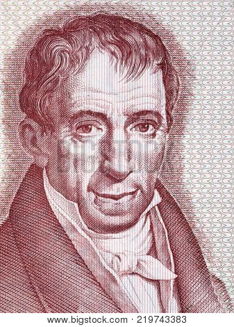 Adamandios Korais portrait from Greek money - Drachma