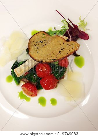 Image made by smartphone. Exotic meal on the litchen