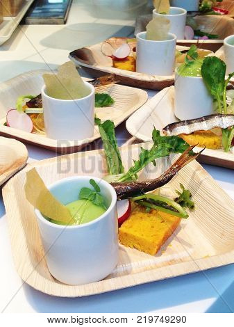 Image made by smartphone. Exotic meal on the litchen