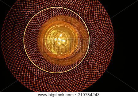 Modern Ceiling Lamp With Macro On Filament Bulb