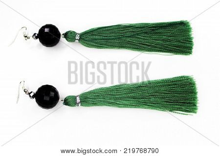 Luxury Earrings In Black On White