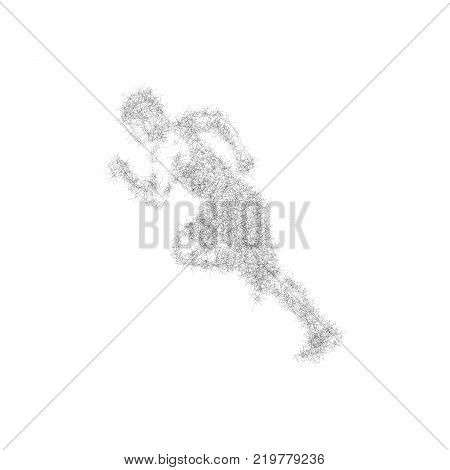 Running man. Modern abstract polygon vector design. Abstract vector runner. Polygonal background pattern with triangles. Polygonal geometric triangle background. Healthy lifestyle.